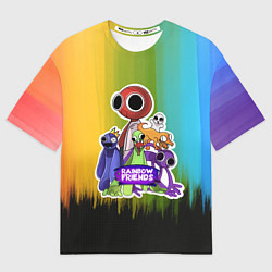 Футболка оверсайз женская Компания радужных друзей, цвет: 3D-принт