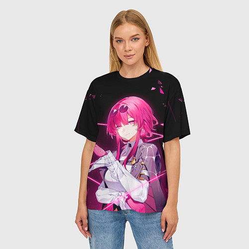 Женская футболка оверсайз Хонкай Стар Рейл: Кафка / 3D-принт – фото 3