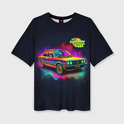 Футболка оверсайз женская My summer car Toyota Corolla E80 Bright, цвет: 3D-принт