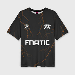 Футболка оверсайз женская Форма Fnatic молнии, цвет: 3D-принт