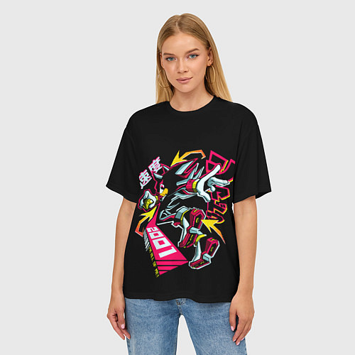 Женская футболка оверсайз Шэдоу - Sonic / 3D-принт – фото 3