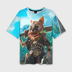 Футболка оверсайз женская Biomutant, цвет: 3D-принт