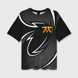 Женская футболка оверсайз Fnatic - white line