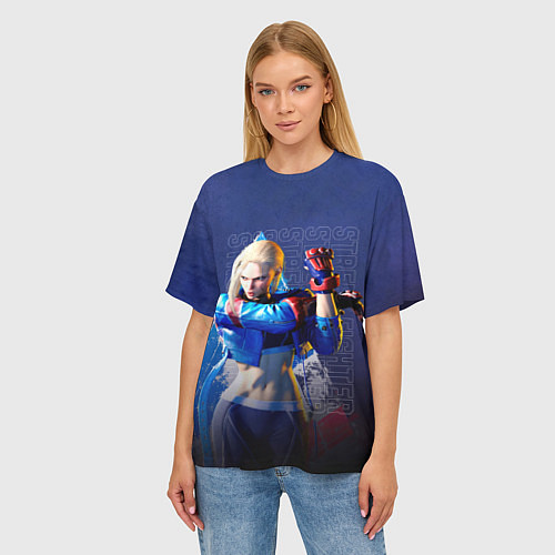 Женская футболка оверсайз Street Fighter 6: Cammy / 3D-принт – фото 3