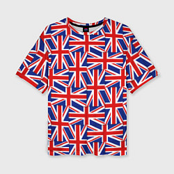 Футболка оверсайз женская Флаги Великобритании, цвет: 3D-принт