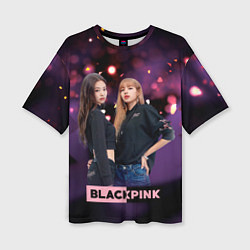 Футболка оверсайз женская Blackpink purple, цвет: 3D-принт