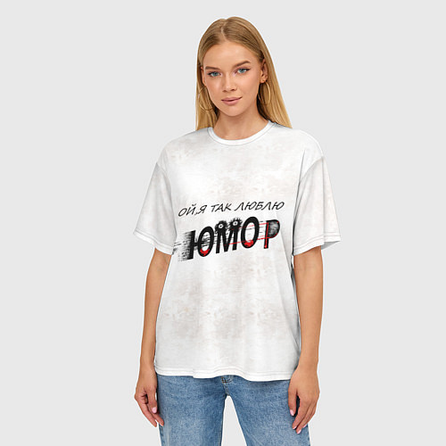 Женская футболка оверсайз Юморной выстрел / 3D-принт – фото 3