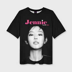 Футболка оверсайз женская Blackpink Jennie Portrait, цвет: 3D-принт