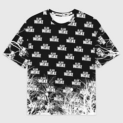 Женская футболка оверсайз Алан Вейк узор