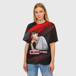 Футболка оверсайз женская Lisa Blackpink kpop, цвет: 3D-принт — фото 2