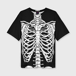 Женская футболка оверсайз Skeleton ribs