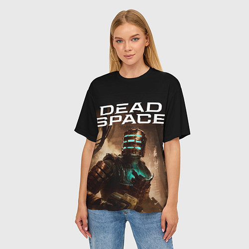 Женская футболка оверсайз Мертвый космос / 3D-принт – фото 3