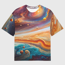 Футболка оверсайз женская Космическое путешествие, цвет: 3D-принт