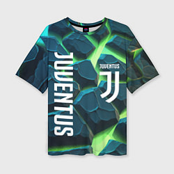 Футболка оверсайз женская Juventus green neon, цвет: 3D-принт