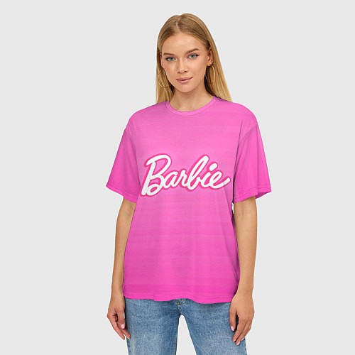 Женская футболка оверсайз Барби - Фильм / 3D-принт – фото 3
