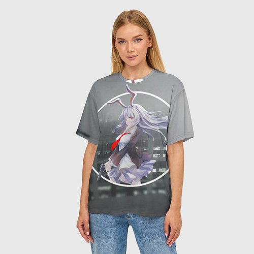 Женская футболка оверсайз Touhou Project Рейсен Удонгейн Инаба / 3D-принт – фото 3
