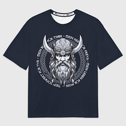 Футболка оверсайз женская Берсерк древний скандинавский воин, цвет: 3D-принт