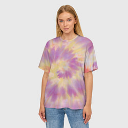 Футболка оверсайз женская Tie-Dye дизайн, цвет: 3D-принт — фото 2