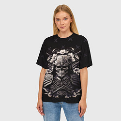 Футболка оверсайз женская Дух японского самурая, цвет: 3D-принт — фото 2
