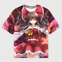 Футболка оверсайз женская Touhou Project Рейму, цвет: 3D-принт