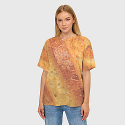 Футболка оверсайз женская Корочка батона, цвет: 3D-принт — фото 2