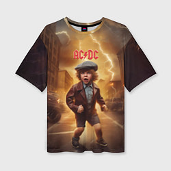 Футболка оверсайз женская ACDC boy, цвет: 3D-принт