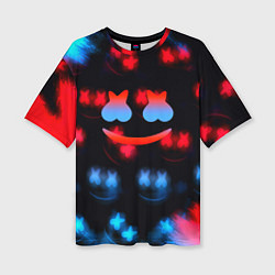 Футболка оверсайз женская Marshmello skibidi dob dob, цвет: 3D-принт