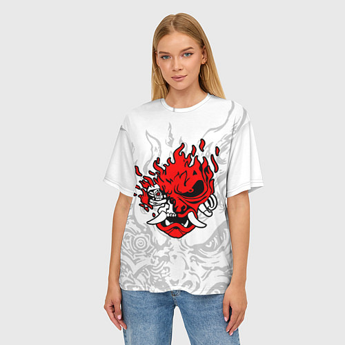 Женская футболка оверсайз Samurai - Cyberpunk 2077 / 3D-принт – фото 3