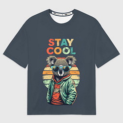 Женская футболка оверсайз Оставайся спокойным