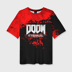 Футболка оверсайз женская Doom blood game, цвет: 3D-принт