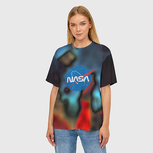 Женская футболка оверсайз Nasa space star collection / 3D-принт – фото 3