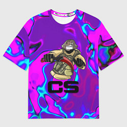 Футболка оверсайз женская Cs go neon skin, цвет: 3D-принт