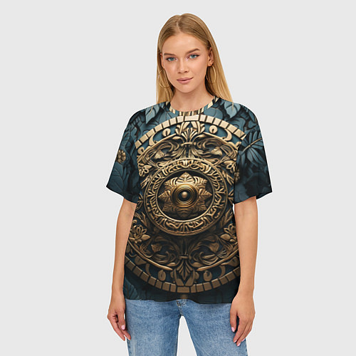 Женская футболка оверсайз Орнамент в кельтском стиле / 3D-принт – фото 3