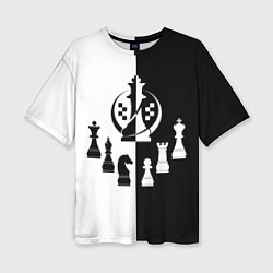 Женская футболка оверсайз Шахматист гроссмейстер
