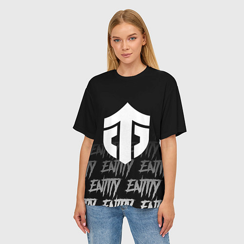 Женская футболка оверсайз Entity / 3D-принт – фото 3