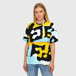 Футболка оверсайз женская Абстрактная композиция, цвет: 3D-принт — фото 2