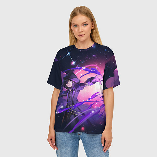 Женская футболка оверсайз Восхождение в тени - Тень / 3D-принт – фото 3