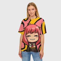 Футболка оверсайз женская Аня Форджер лицо, цвет: 3D-принт — фото 2