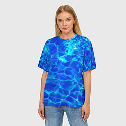 Футболка оверсайз женская Чистая вода океаны, цвет: 3D-принт — фото 2