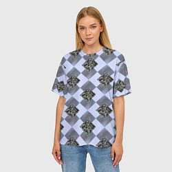 Футболка оверсайз женская Ромб пятнистый, цвет: 3D-принт — фото 2