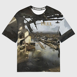 Футболка оверсайз женская STALKER 2 дом на болотах, цвет: 3D-принт