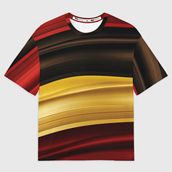Футболка оверсайз женская Черный красный желтый цвет абстракции, цвет: 3D-принт