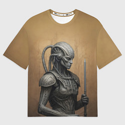 Футболка оверсайз женская Биомеханический андроид, цвет: 3D-принт