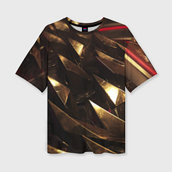 Футболка оверсайз женская Золотые камни абстракт, цвет: 3D-принт