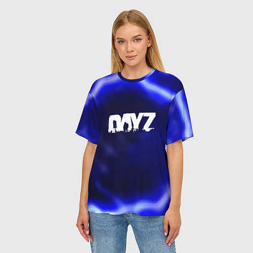 Женская футболка оверсайз Dayz strom gradient / 3D-принт – фото 3