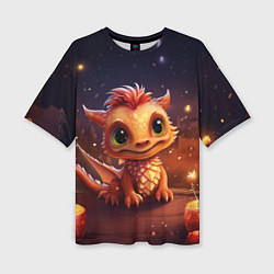 Футболка оверсайз женская Чудо хранитель праздника дракон, цвет: 3D-принт