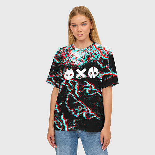 Женская футболка оверсайз Love death & robots strom / 3D-принт – фото 3