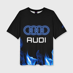 Футболка оверсайз женская Audi neon art, цвет: 3D-принт