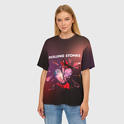 Футболка оверсайз женская Hackney diamonds - Rolling Stones, цвет: 3D-принт — фото 2