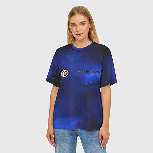 Женская футболка оверсайз Metro 2033 космос / 3D-принт – фото 3